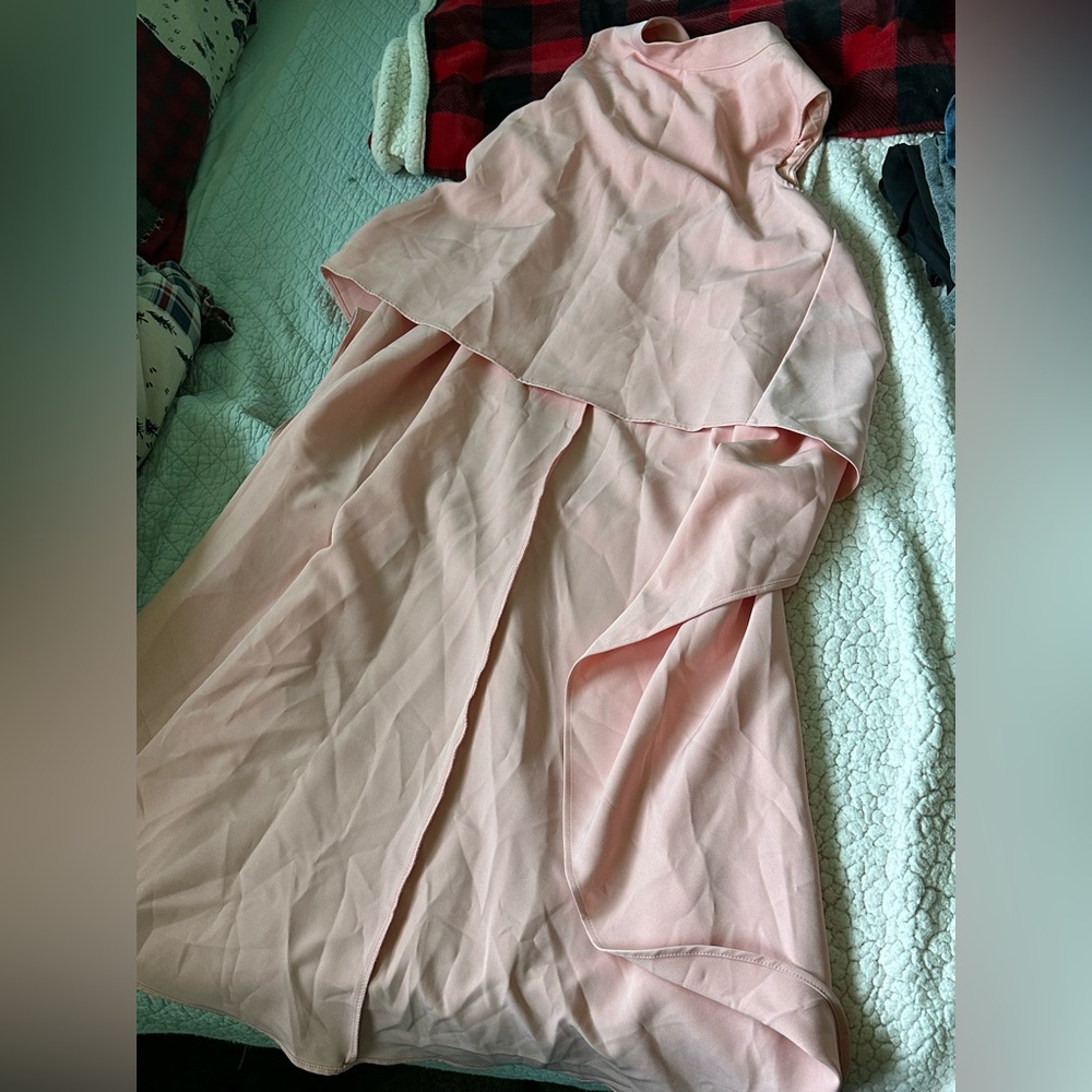 Pink crop top with long back